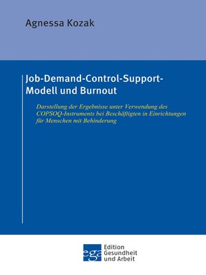 cover image of Job-Demand-Control-Support-Modell und Burnout